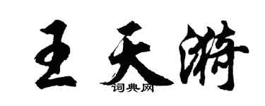 胡問遂王天漪行書個性簽名怎么寫