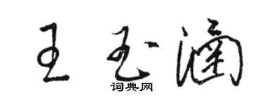駱恆光王玉涵草書個性簽名怎么寫