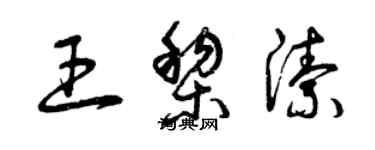 曾慶福王黎潔草書個性簽名怎么寫