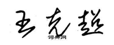 朱錫榮王克超草書個性簽名怎么寫