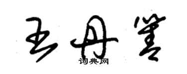 朱錫榮王丹箐草書個性簽名怎么寫