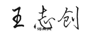 駱恆光王志創行書個性簽名怎么寫