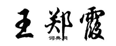 胡問遂王鄭霞行書個性簽名怎么寫