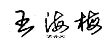 朱錫榮王海梅草書個性簽名怎么寫