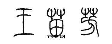 陳墨王苗芳篆書個性簽名怎么寫