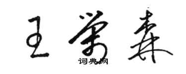 駱恆光王榮森草書個性簽名怎么寫