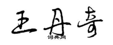 曾慶福王丹奇草書個性簽名怎么寫