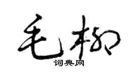 曾慶福毛柳草書個性簽名怎么寫