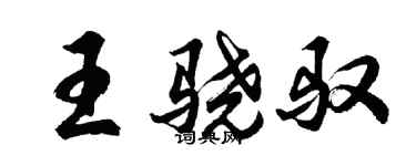 胡問遂王驍馭行書個性簽名怎么寫