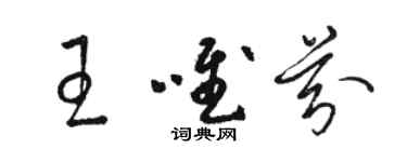 駱恆光王唯芬草書個性簽名怎么寫