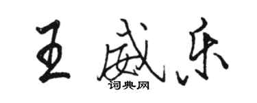 駱恆光王威樂行書個性簽名怎么寫