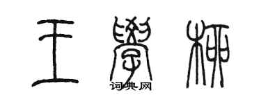 陳墨王學柳篆書個性簽名怎么寫