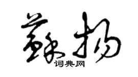 曾慶福蘇揚草書個性簽名怎么寫