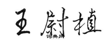 駱恆光王尉植行書個性簽名怎么寫