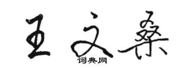 駱恆光王文桑行書個性簽名怎么寫