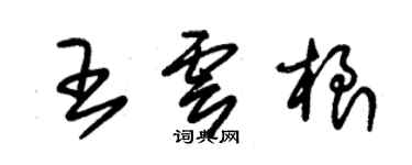 朱錫榮王雲根草書個性簽名怎么寫