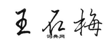 駱恆光王石梅行書個性簽名怎么寫