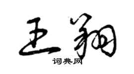 曾慶福王翔草書個性簽名怎么寫