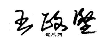 朱錫榮王政堅草書個性簽名怎么寫