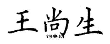 丁謙王尚生楷書個性簽名怎么寫