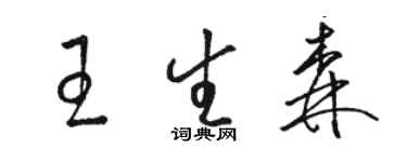 駱恆光王生森草書個性簽名怎么寫