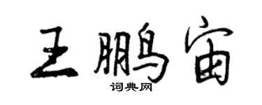 曾慶福王鵬宙行書個性簽名怎么寫