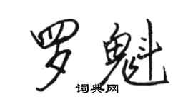 駱恆光羅魁行書個性簽名怎么寫