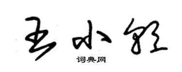 朱錫榮王小朝草書個性簽名怎么寫