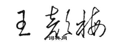 駱恆光王顏梅草書個性簽名怎么寫