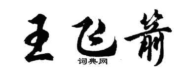 胡問遂王飛箭行書個性簽名怎么寫