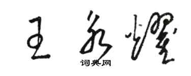 駱恆光王永耀草書個性簽名怎么寫