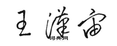 駱恆光王漢宙草書個性簽名怎么寫