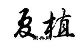 胡問遂夏植行書個性簽名怎么寫