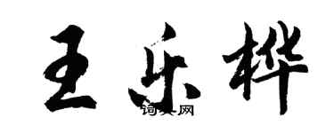 胡問遂王樂樺行書個性簽名怎么寫