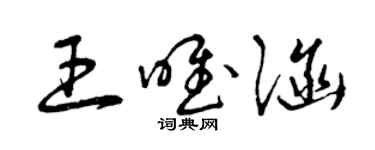 曾慶福王唯涵草書個性簽名怎么寫