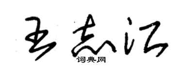 朱錫榮王志江草書個性簽名怎么寫