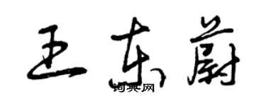 曾慶福王東蔚草書個性簽名怎么寫