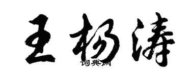 胡問遂王楊濤行書個性簽名怎么寫