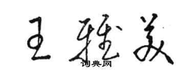 駱恆光王雅美草書個性簽名怎么寫