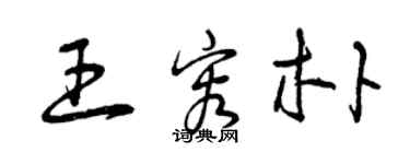 曾慶福王容朴草書個性簽名怎么寫