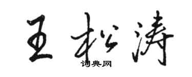 駱恆光王松濤行書個性簽名怎么寫