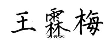 何伯昌王霖梅楷書個性簽名怎么寫