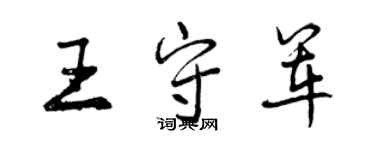 曾慶福王守軍行書個性簽名怎么寫