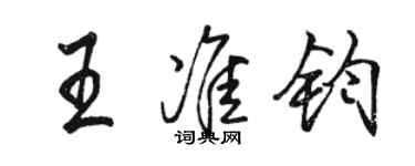 駱恆光王準鈞行書個性簽名怎么寫