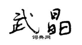 曾慶福武晶行書個性簽名怎么寫
