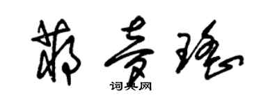 朱錫榮蔣夢瑤草書個性簽名怎么寫