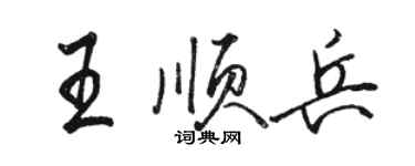 駱恆光王順兵行書個性簽名怎么寫