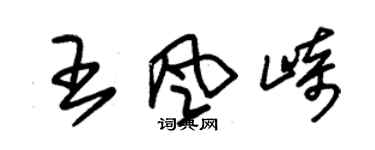 朱錫榮王風崎草書個性簽名怎么寫