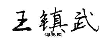 曾慶福王鎮武行書個性簽名怎么寫