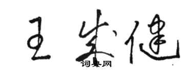 駱恆光王成健草書個性簽名怎么寫